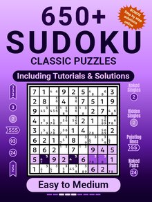 650+ Sudoku Classic Puzzles, Easy to Medium